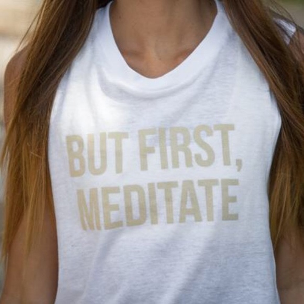 JIVA *But first, meditate* Muscle Tee